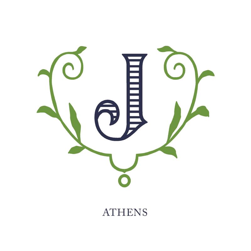 Wallace Monograms - Athens. See samples of this monogram by searching #wpc_athens on social media.