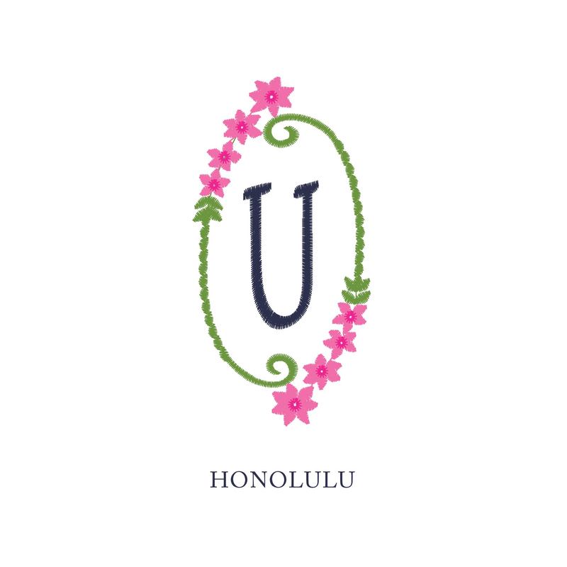 Wallace Monograms - Honolulu. See samples of this monogram by searching #wpc_honolulu on social media.