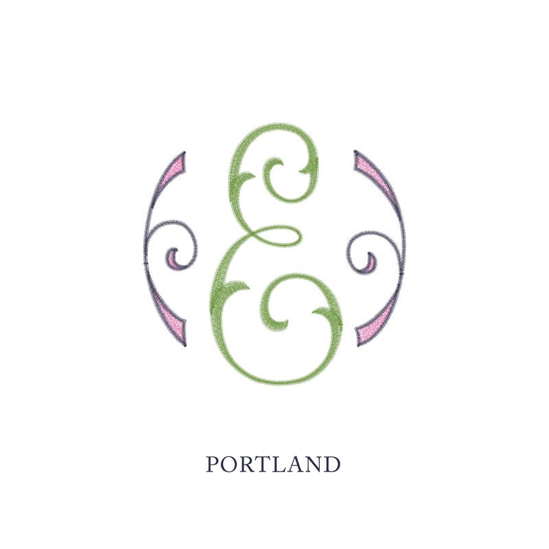 Wallace Monograms - Portland. See samples of this monogram by searching #wpc_portland on social media.