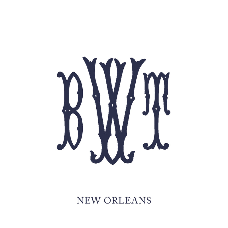 Wallace Monogram - Palm Beach. See samples of this monogram by searching #wpc_palmbeach on social media.